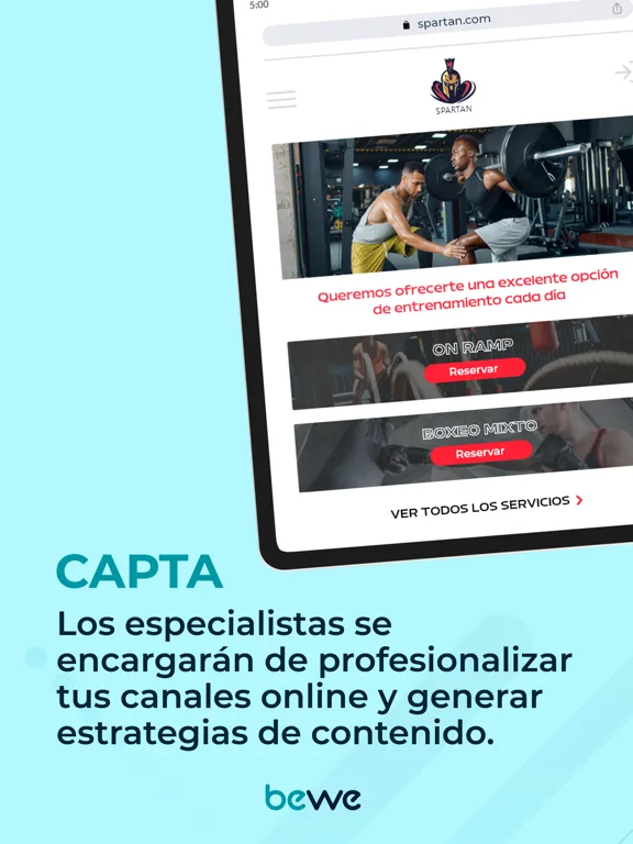 Ảnh chụp màn hình của Bewe para negocios iPad 