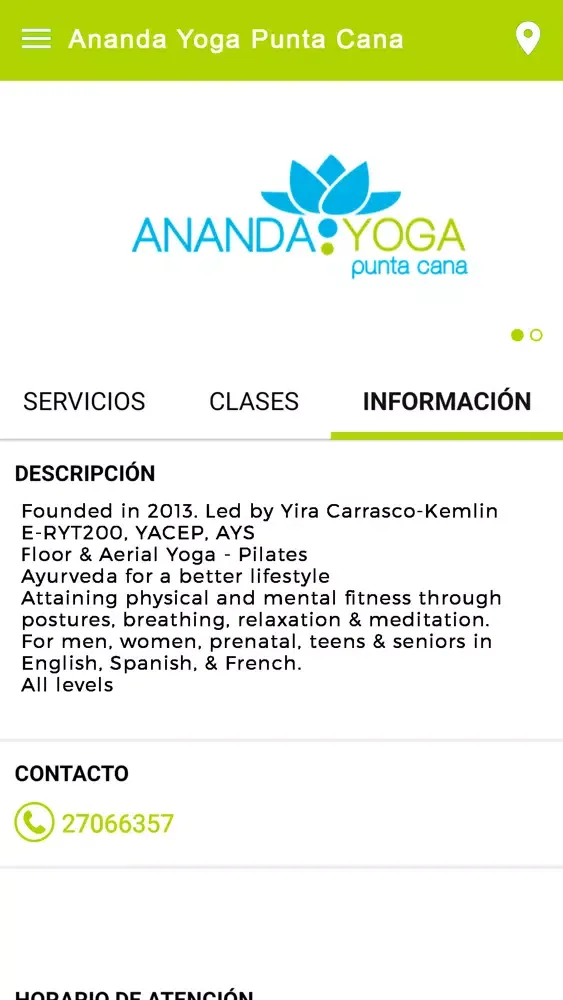 Ảnh chụp màn hình của Ananda Yoga Punta Cana