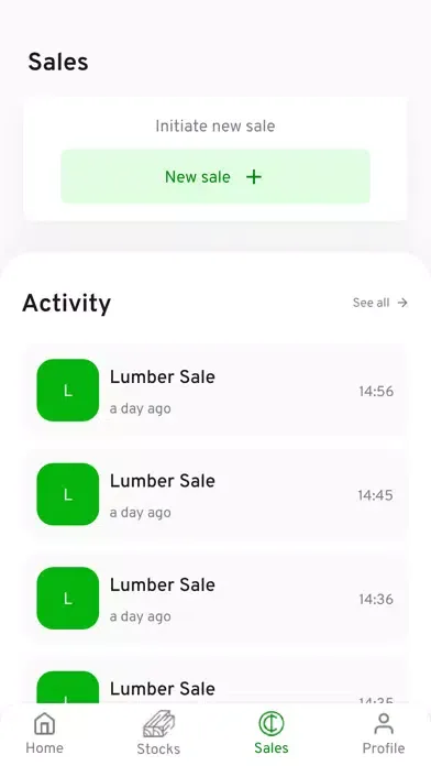 Ảnh chụp màn hình của Domestic Wood Tracking System