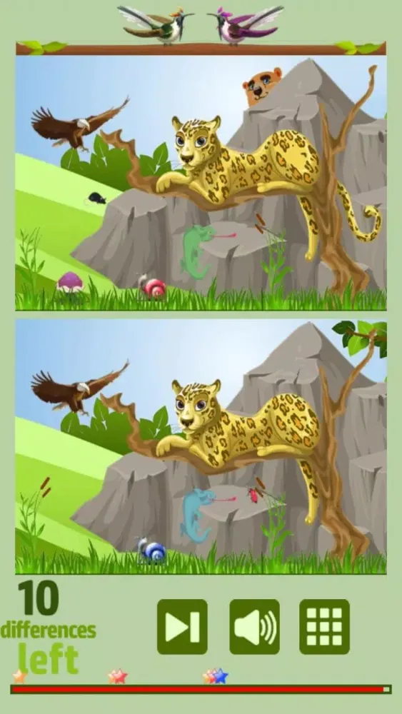 Capturas de tela do Find 10 Differences