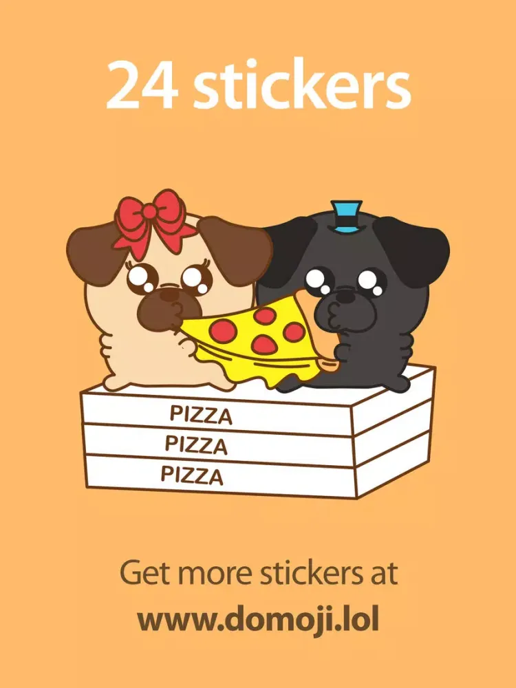 Pug & Puga Domoji iPad  스크린샷