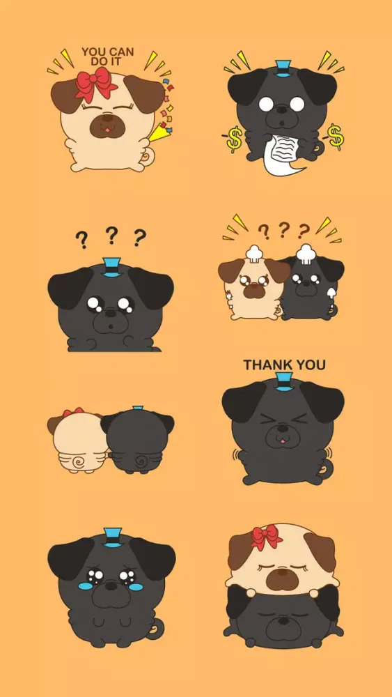 Pug & Puga Domoji 스크린샷