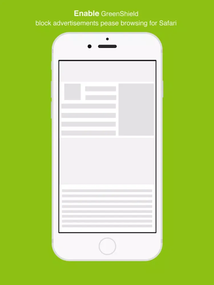 Green Shield Blockr Ads - Pease Browsing for Safari iPad  Screenshots