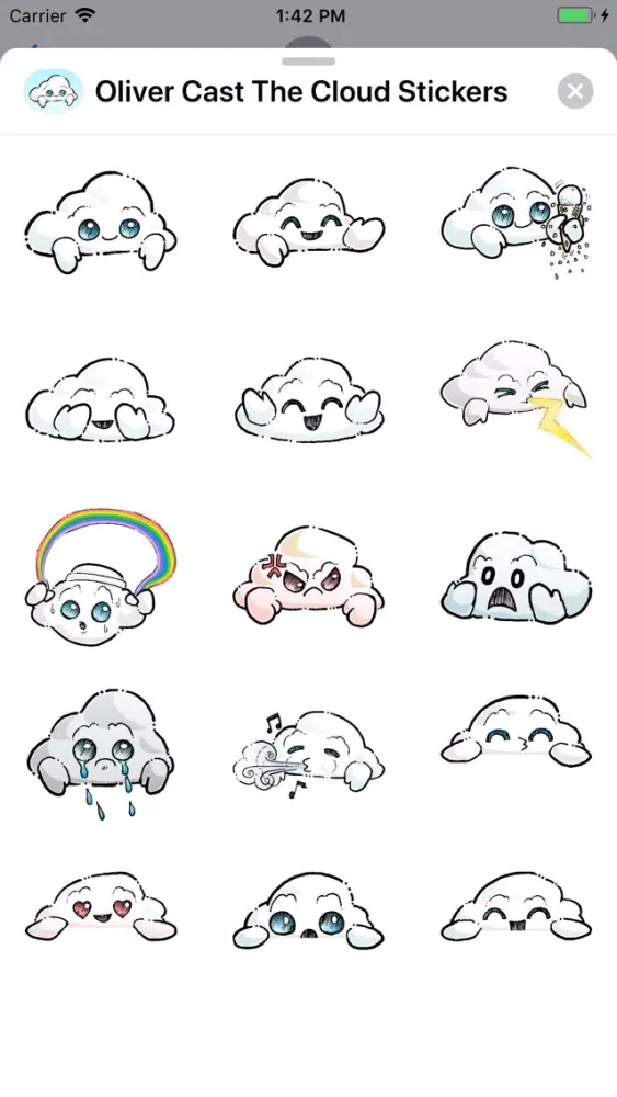 Oliver Cast The Cloud Stickers Screenshots