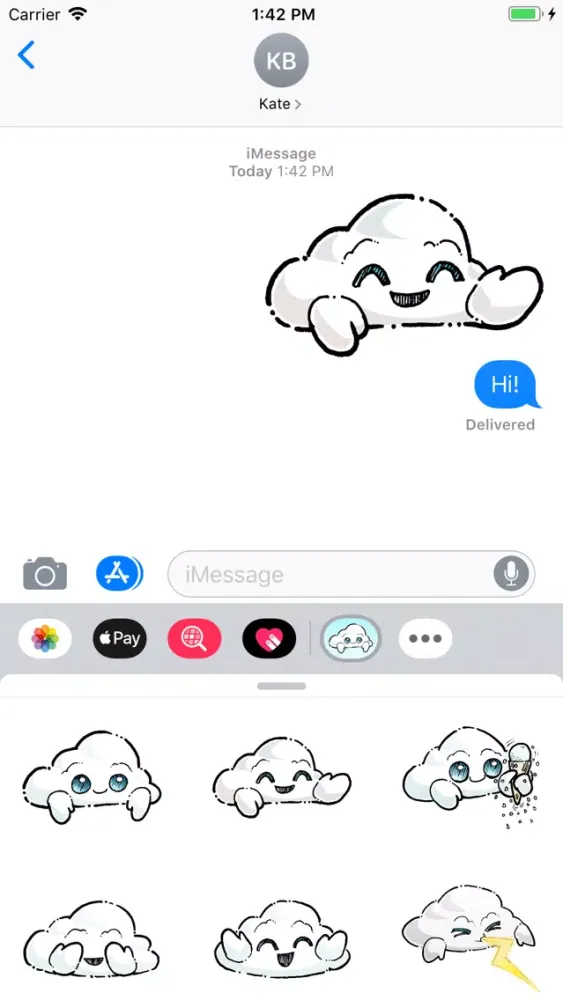 Oliver Cast The Cloud Stickers Screenshots