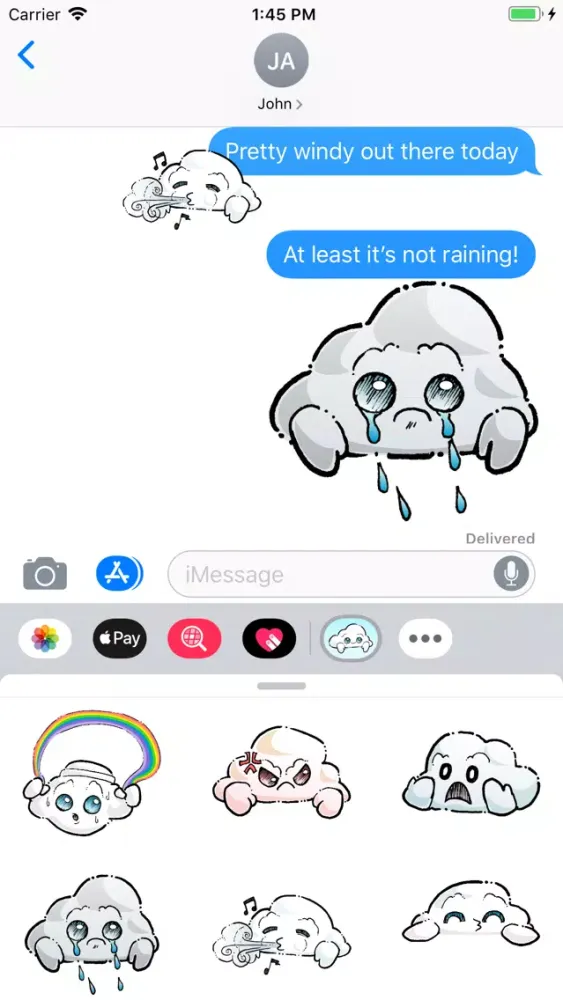 Oliver Cast The Cloud Stickers Screenshots