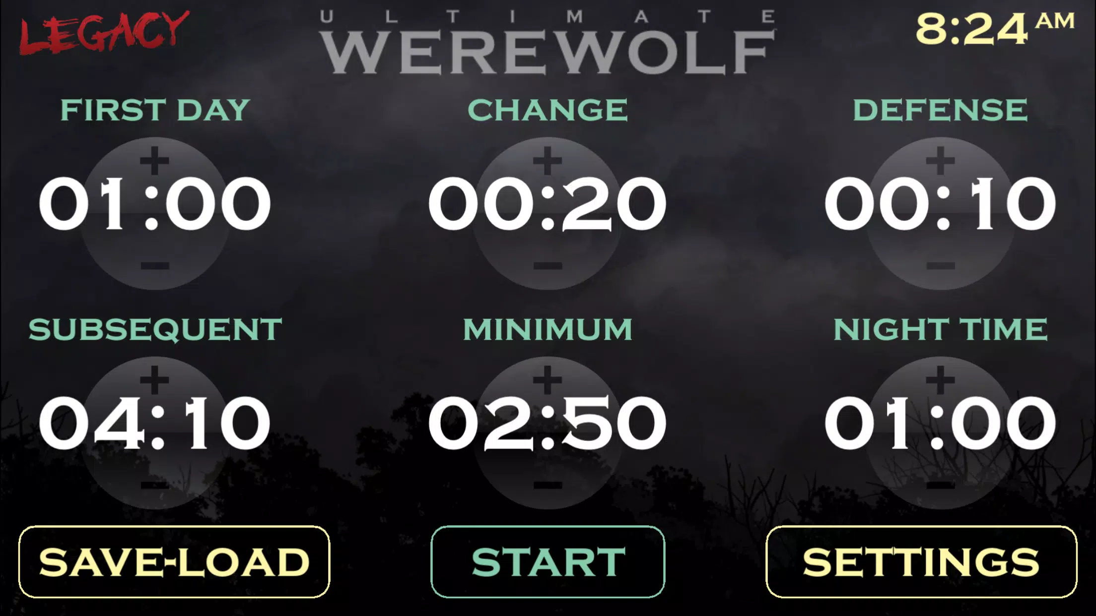 Tangkapan skrin Ultimate Werewolf Timer