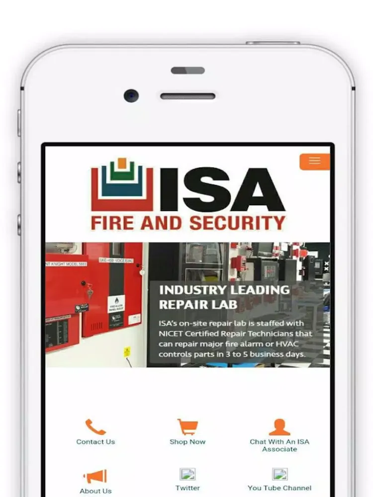 Screenshot di ISA Fire And Security E-Commerce iPad 