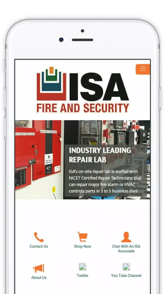Screenshot di ISA Fire And Security E-Commerce