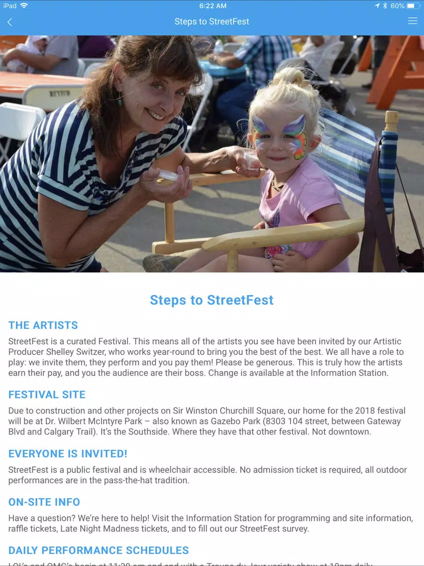Edmonton StreetFest iPad  Screenshots