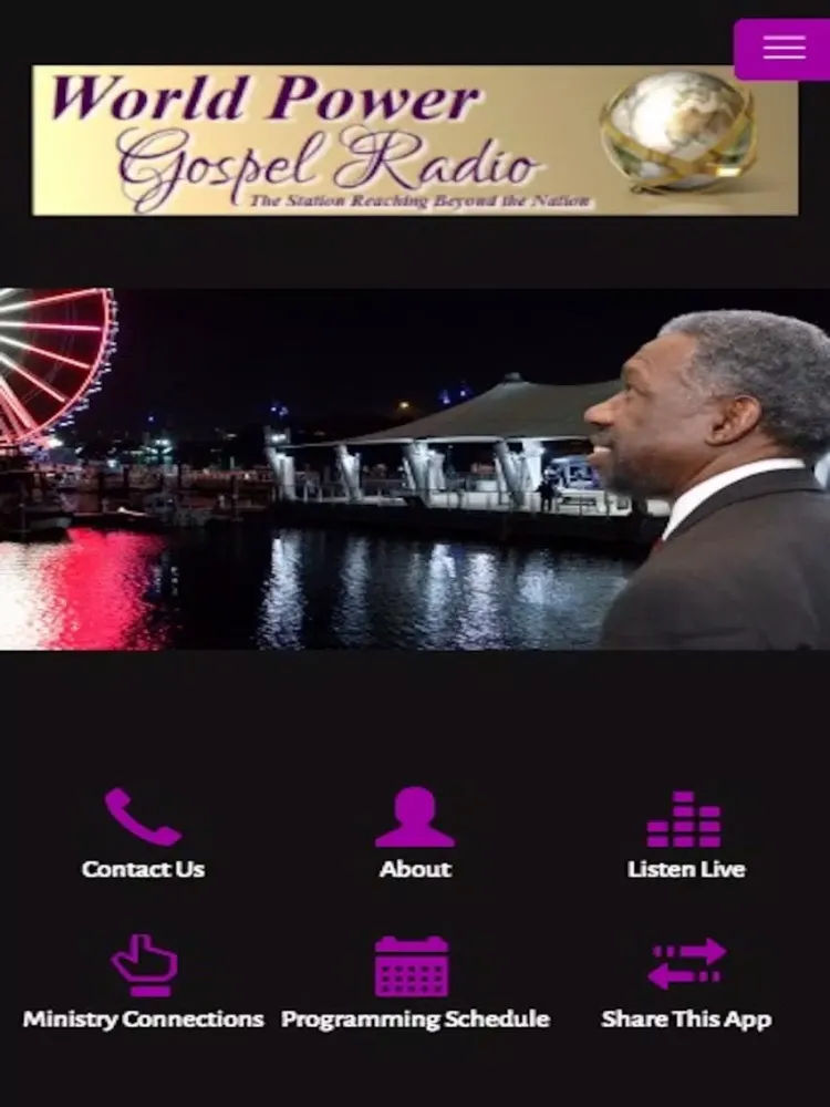 Tangkapan layar World Power Gospel Radio iPad 
