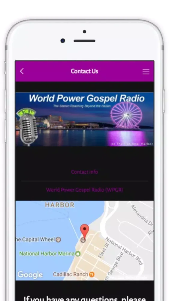 Tangkapan layar World Power Gospel Radio