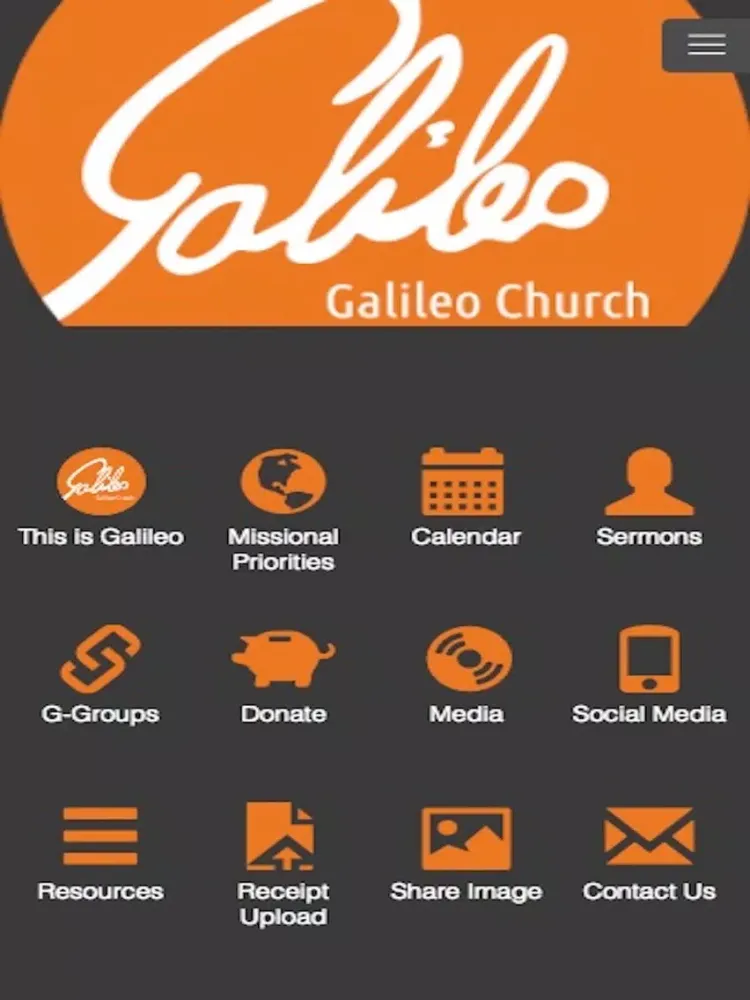 Screenshot di Galileo Church iPad 