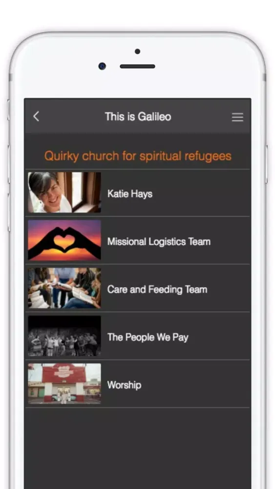 Screenshot di Galileo Church