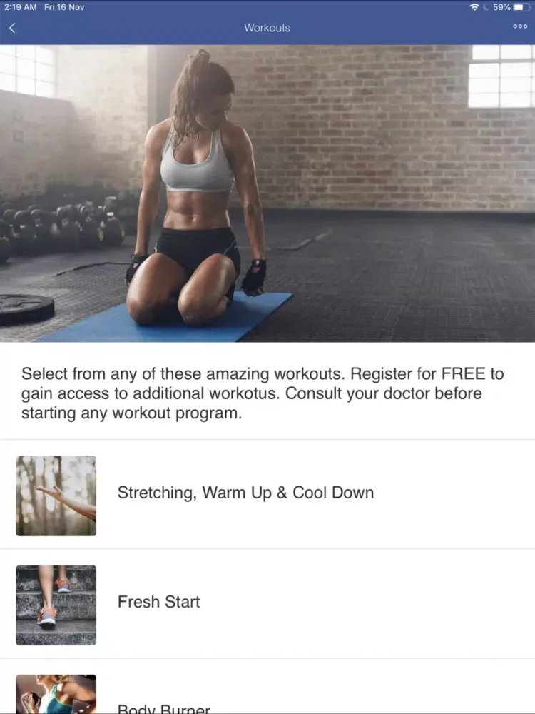 WhenEver Fitness On Demand iPad  스크린샷