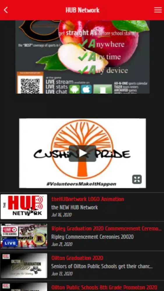 Tangkapan layar HUB Network OK