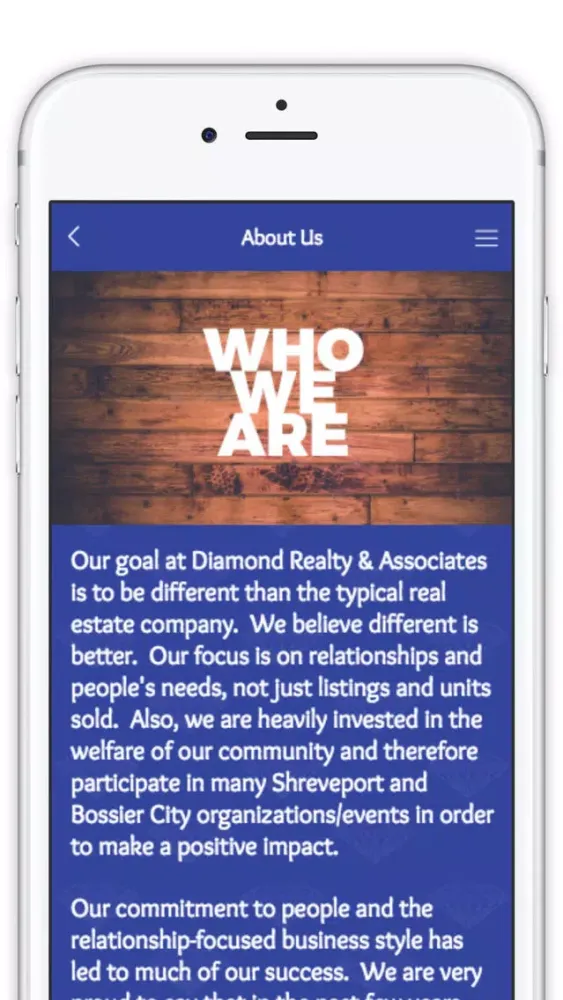 Tangkapan layar Diamond Realty and Associates