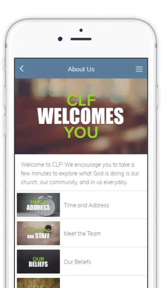 Tangkapan layar CLF App