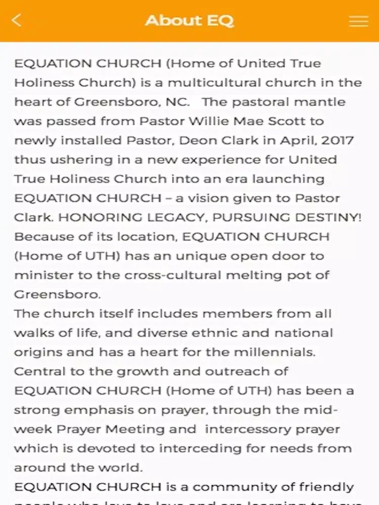Tangkapan layar Equation Church (Home of UTH) iPad 