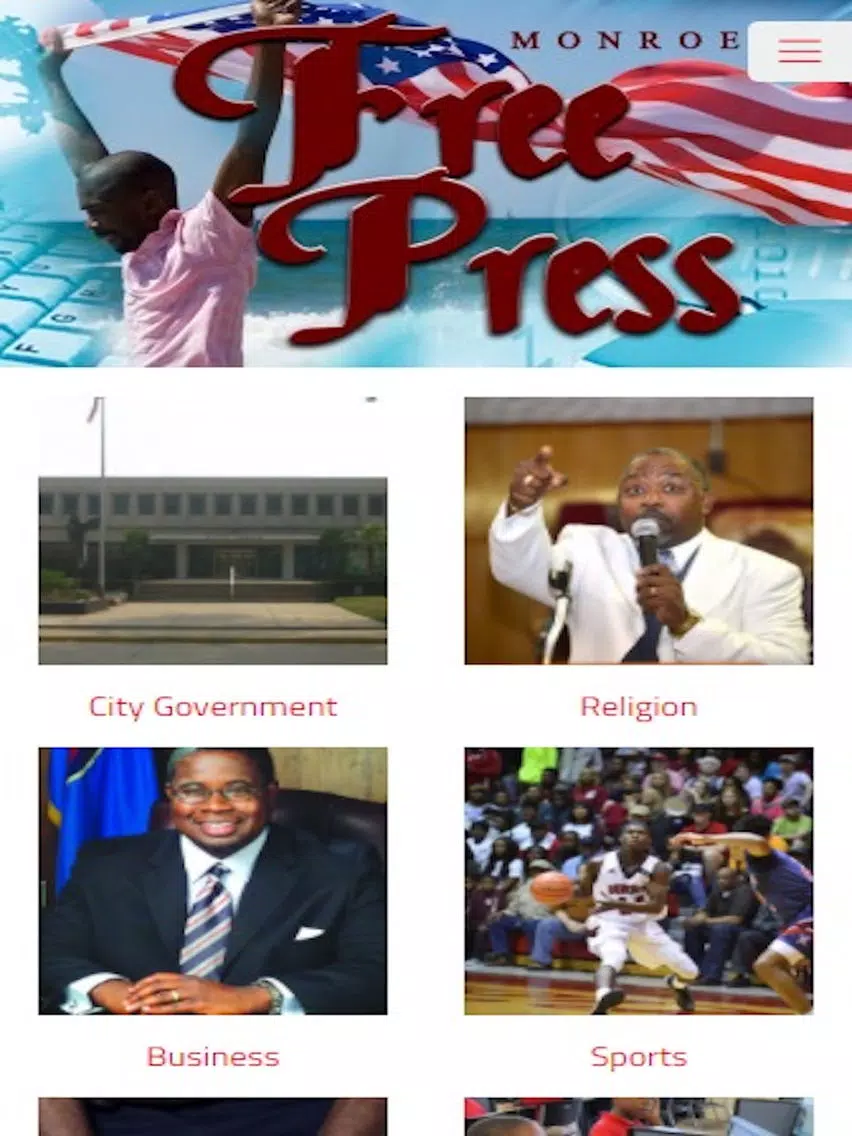 Ảnh chụp màn hình của Monroe Free Press iPad 