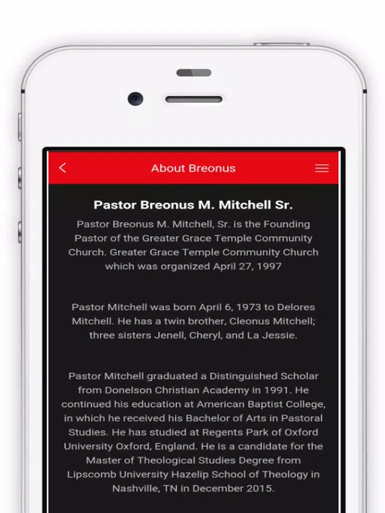 Breonus Mitchell Ministries iPad 应用截图
