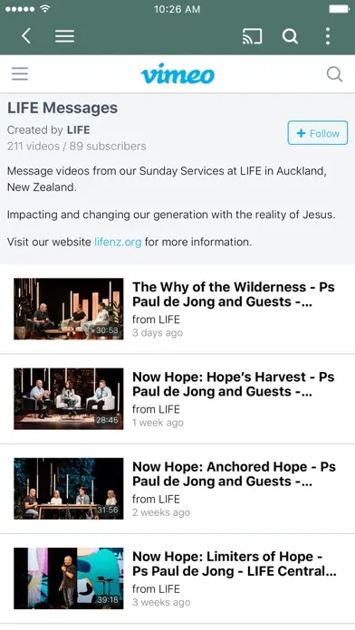ภาพหน้าจอของ LIFE - A Church to Call Home
