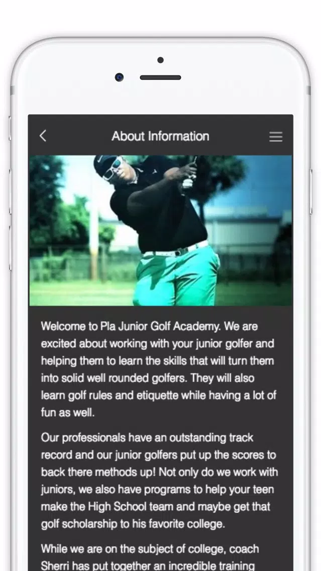Pla Junior Golf Academy स्क्रीनशॉट