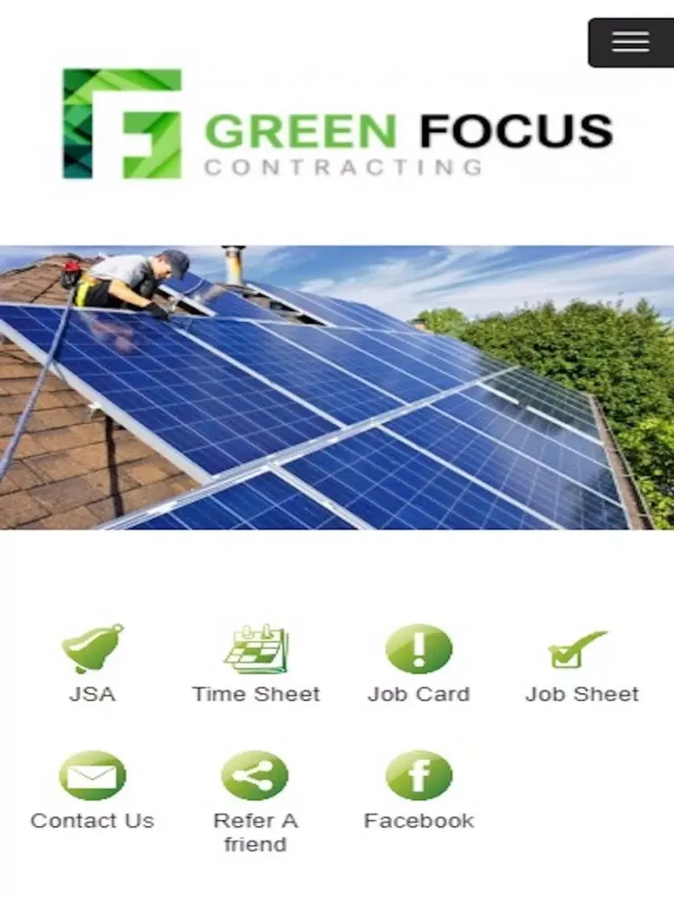 Zrzuty ekranu Green Focus Contracting iPad 