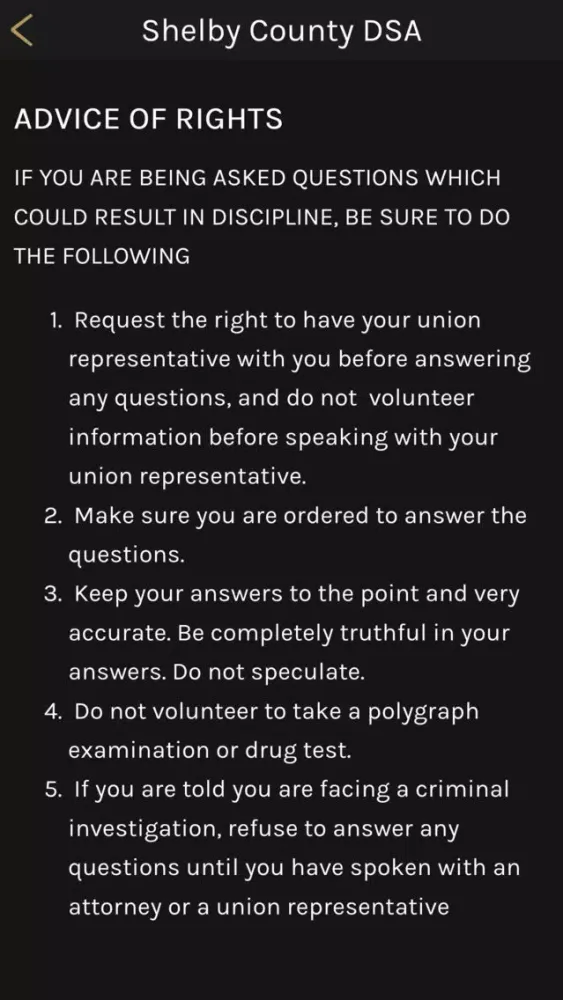 DSA of Shelby County, Tennessee Screenshots