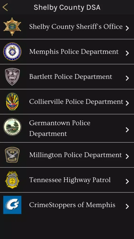 DSA of Shelby County, Tennessee Screenshots