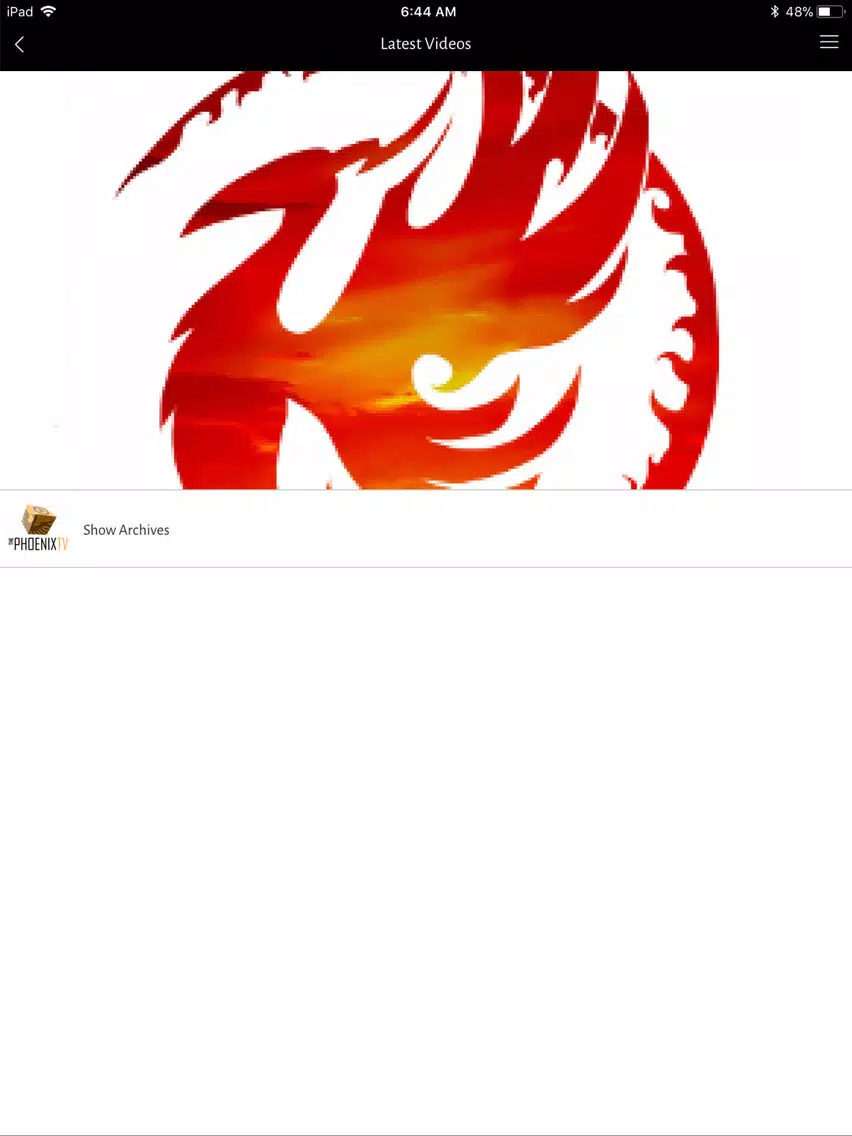 Ảnh chụp màn hình của Phoenix TV iPad 