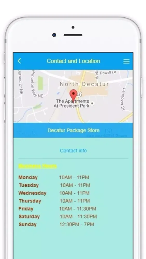 Ảnh chụp màn hình của Decatur Package App!