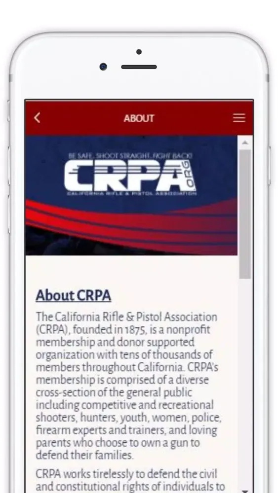 CRPA - California Rifle & Pistol Association سکرین شاٹس