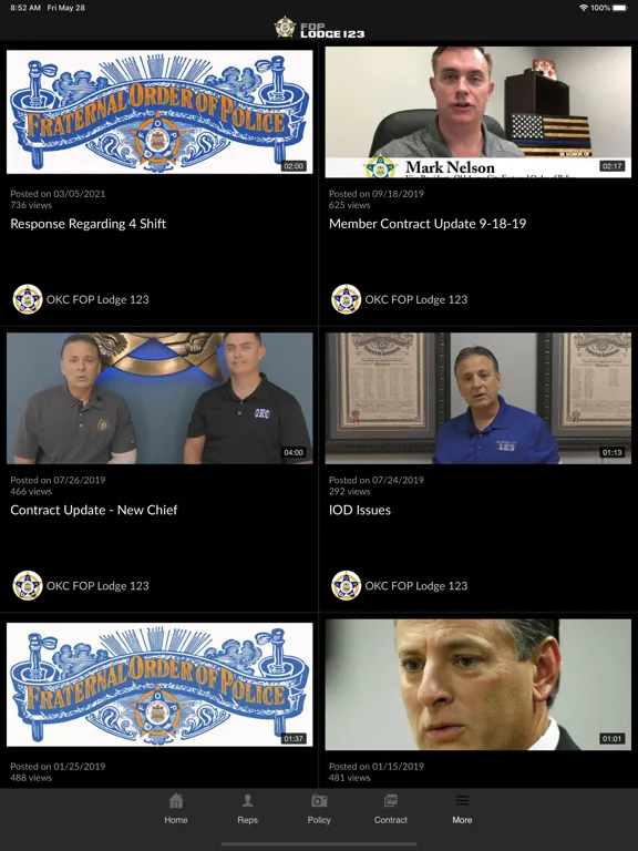 تصاویر Oklahoma City FOP Lodge 123 iPad 