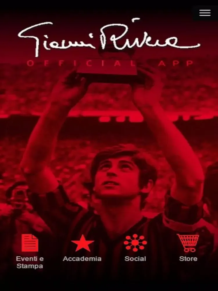 Tangkapan layar Gianni Rivera Official APP iPad 