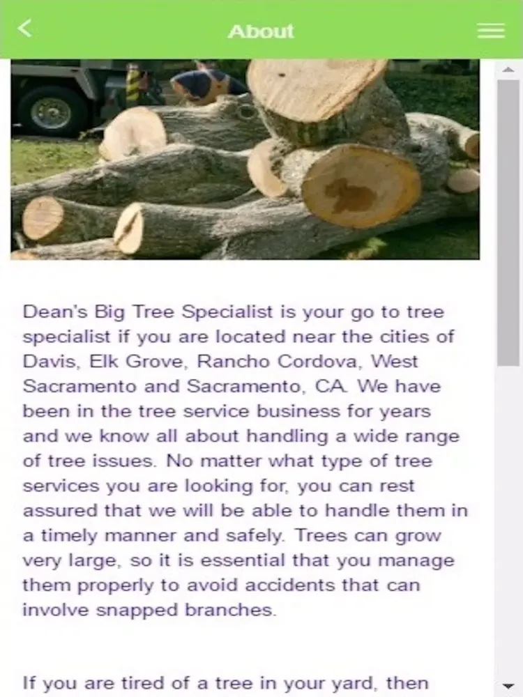 Скриншоты Dean's Big Tree Specialist iPad 
