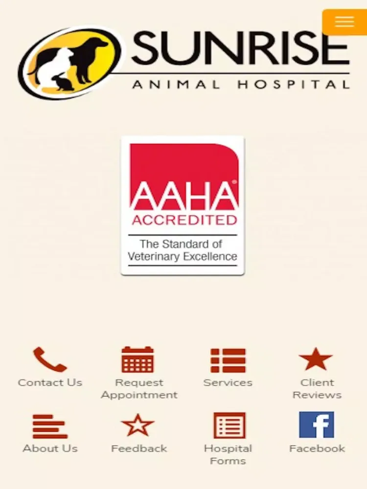 Tangkapan skrin Sunrise Animal Hospital iPad 