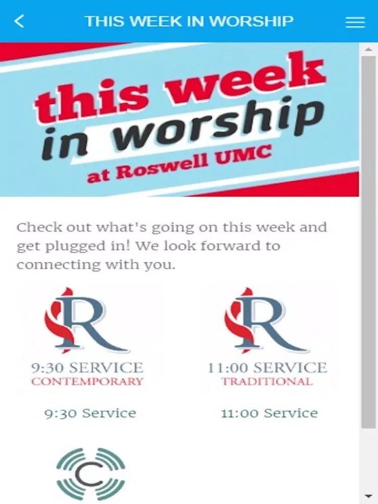 Ảnh chụp màn hình của Roswell UMC iPad 