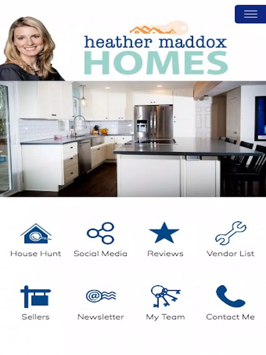 Tangkapan skrin Heather Maddox Homes iPad 
