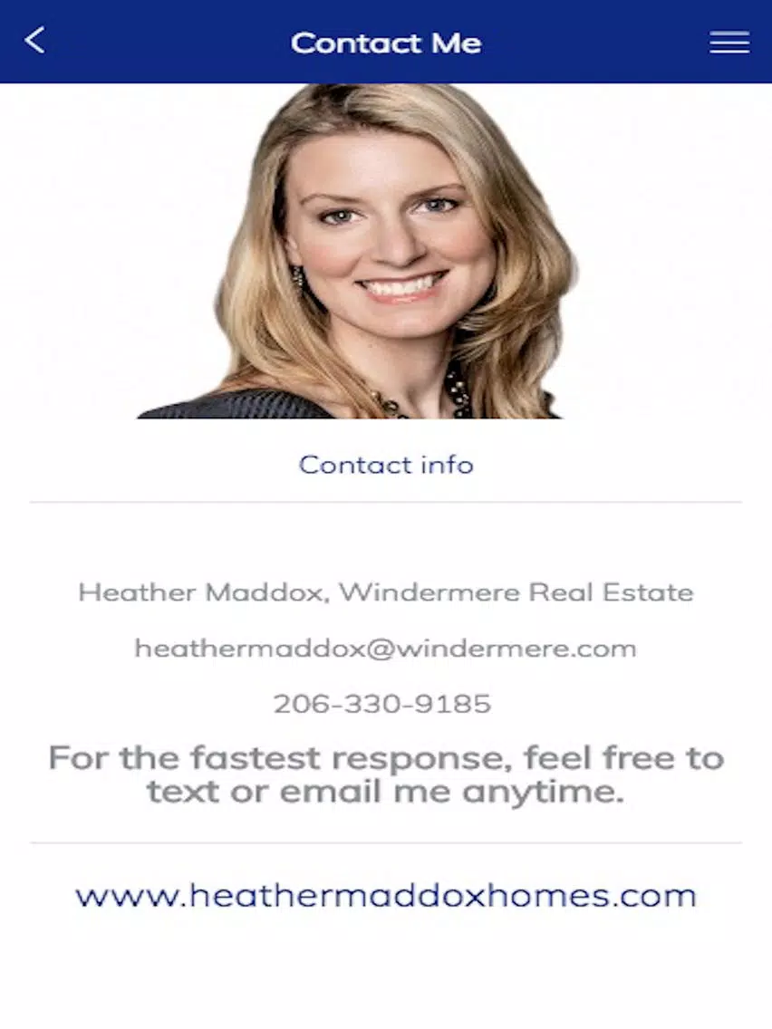 Tangkapan skrin Heather Maddox Homes iPad 