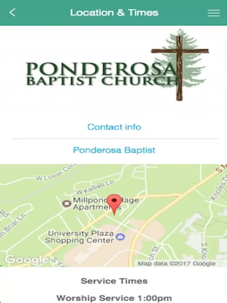 Ponderosa Baptist Church iPad  Screenshots