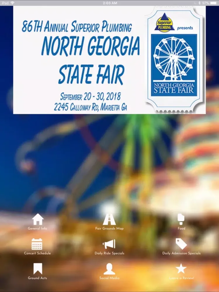 Capturas de pantalla de North Georgia State Fair iPad 