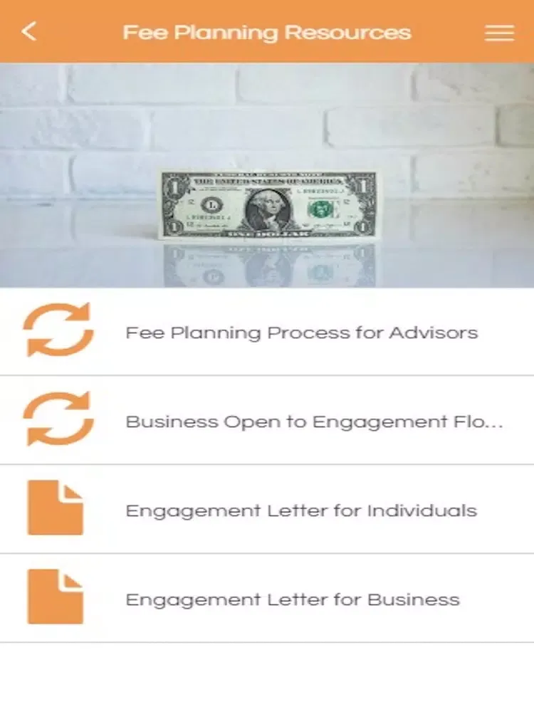 Tangkapan layar Blueprint Advisor App iPad 
