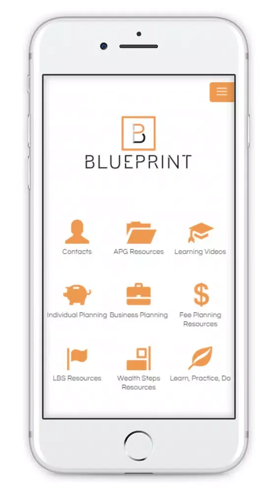Tangkapan layar Blueprint Advisor App