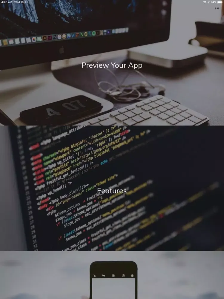 Applud App Builder iPad  스크린샷