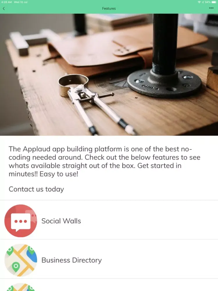 Applud App Builder iPad  스크린샷