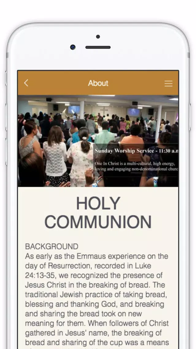One In Christ App Screenshots