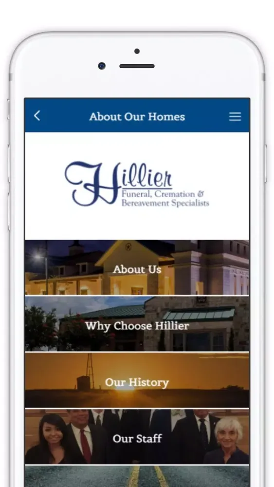 Zrzuty ekranu Hillier Funeral Homes