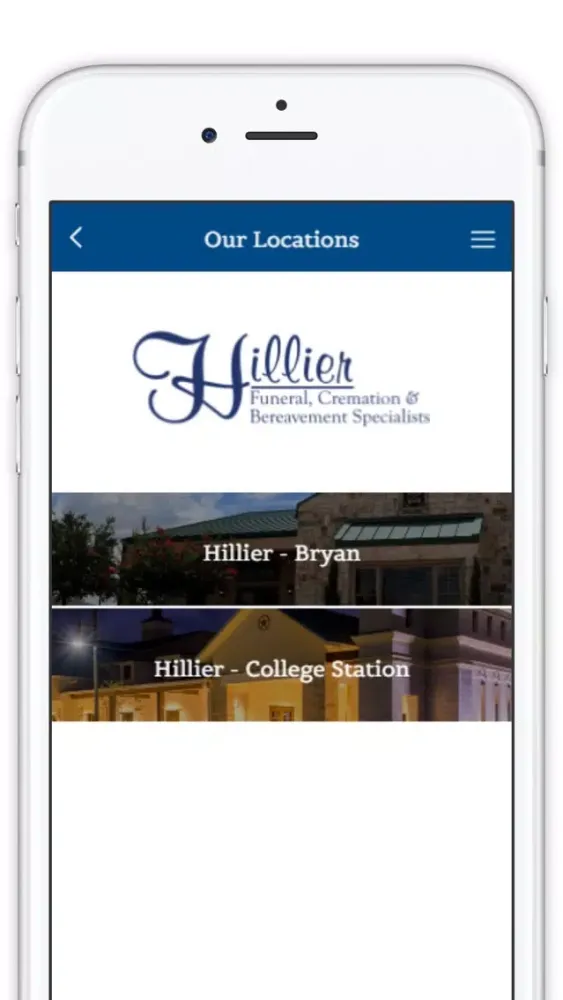 Zrzuty ekranu Hillier Funeral Homes