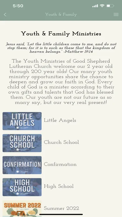 Tangkapan skrin Good Shepherd Lutheran ND